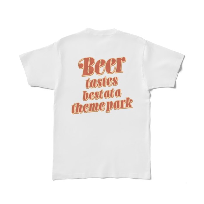 背面Tシャツ - L - 白(1)