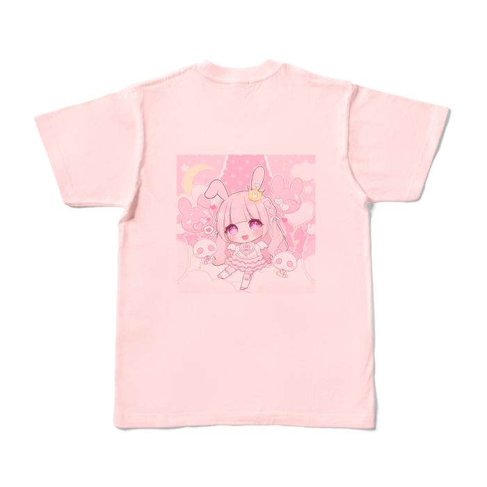 カラーTシャツ - S - ライトピンク (背面)