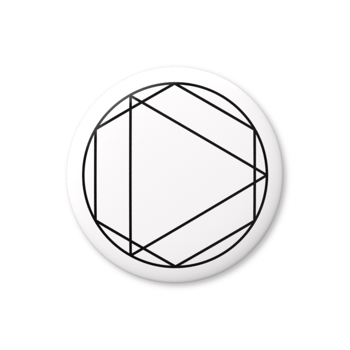 【白】缶バッジ（バリュー） - 25mm