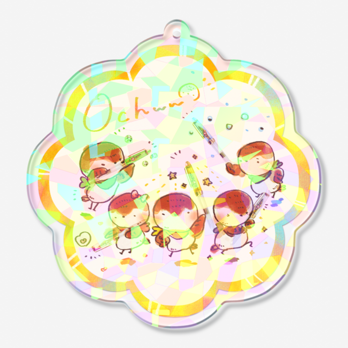 ホログラムアクリルキーホルダー - 70 × 70mm(1)