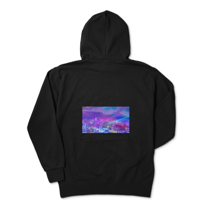 ジップパーカー - XL - ブラック