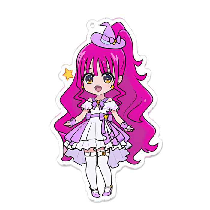 アクリルキーホルダー（コーティング） - 100 x 100 (mm)