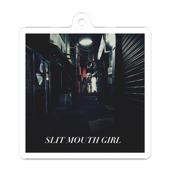 “SLIT MOUTH GIRL” アクリルキーホルダー - 50 x 50 (mm)