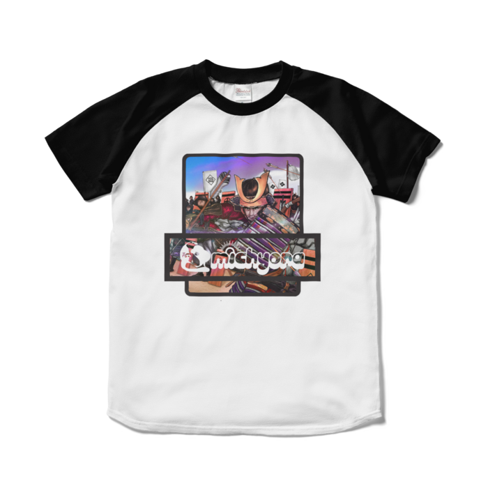 ラグランTシャツ - S - ホワイト×ブラック