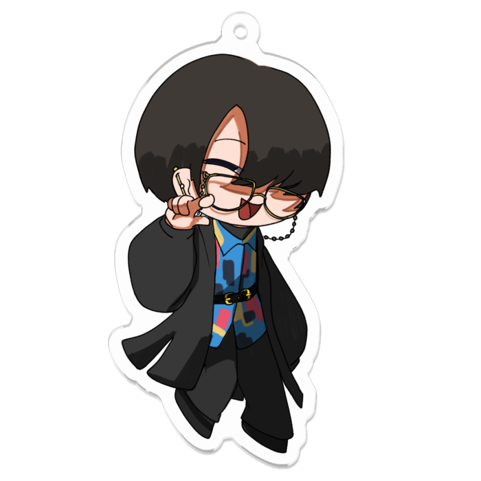 お私服アクリルキーホルダー - 70 x 70 (mm)