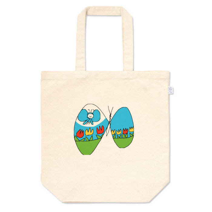 トートバッグ - M - プリント面積小・ちょうちょの気持ち／春