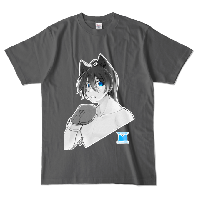 前面プリント：L - チャコール