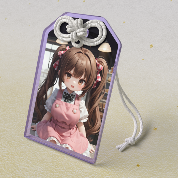 アクリルお守り - 50 × 80mm　　パープル