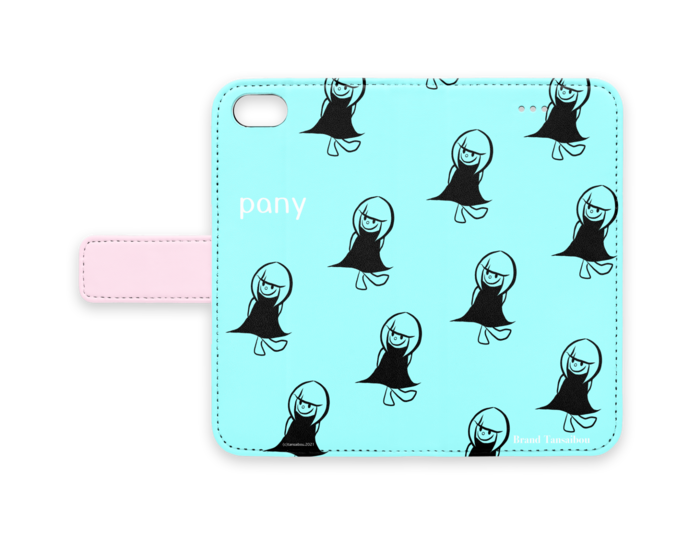 手帳型iPhoneケース - iPhone 8 / 7 / SE2 - ストラップ穴 なし(ブルー)