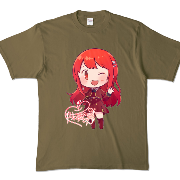 カラーTシャツ - XL - オリーブ (濃色)