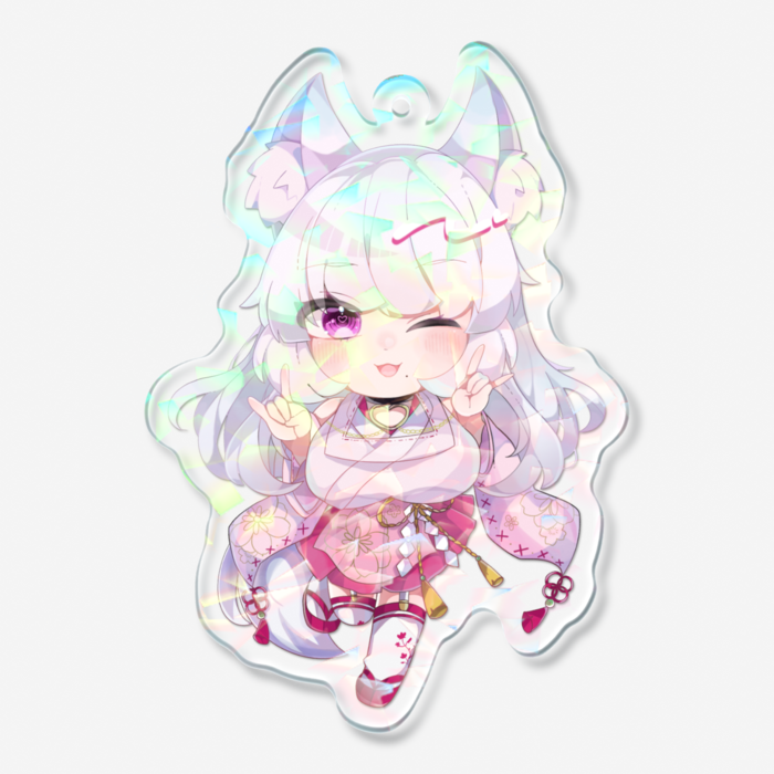 ホログラムアクリルキーホルダー - 70 × 70mm