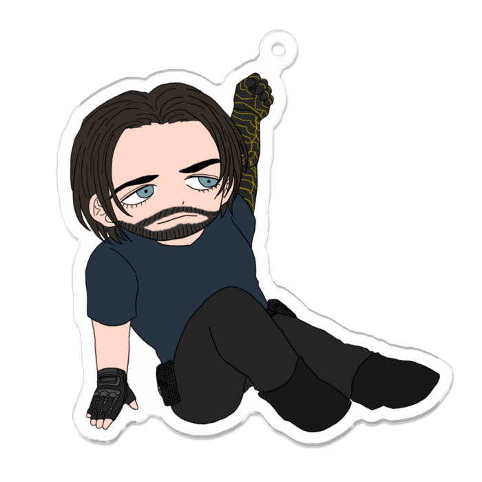 アクリルキーホルダー - 70 x 70 (mm) バッキー