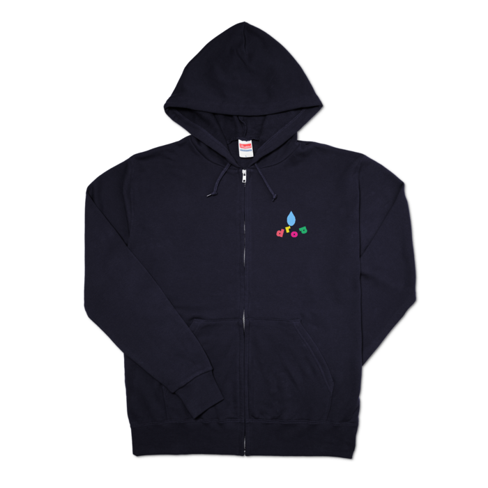 ドロップジップパーカー - L - ネイビー