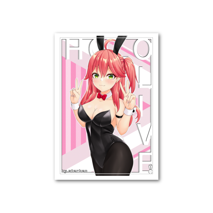 フォト風カード - 縦 - 両面　さくらみこ バニー