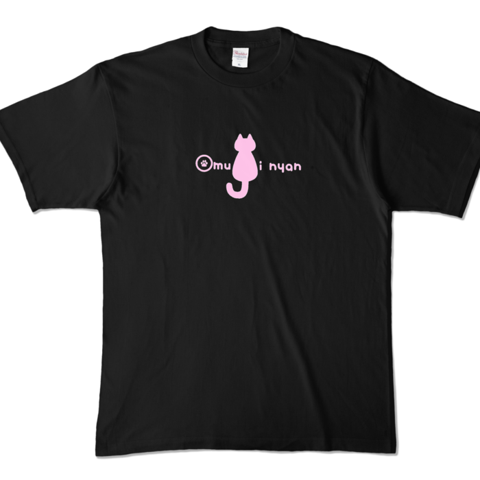 カラーTシャツ - XL - ブラック  (ピンクロゴ)