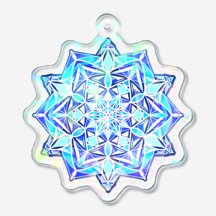 ホログラムアクリルキーホルダー - 50 × 50mm