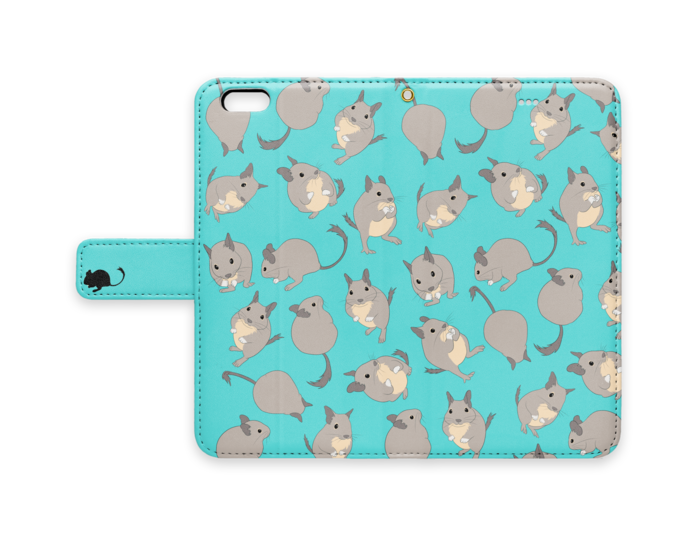 手帳型iPhoneケース - iPhone6 Plus - ターコイズ