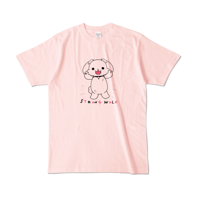 カラーTシャツ(淡色) - L - 正面 - ライトピンク