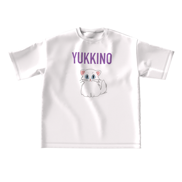 ビッグシルエットTシャツ - L - 両面 - 紫文字