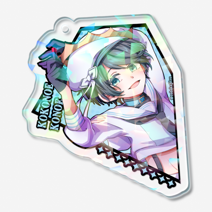 ホログラムアクリルキーホルダー - 50 × 50mm