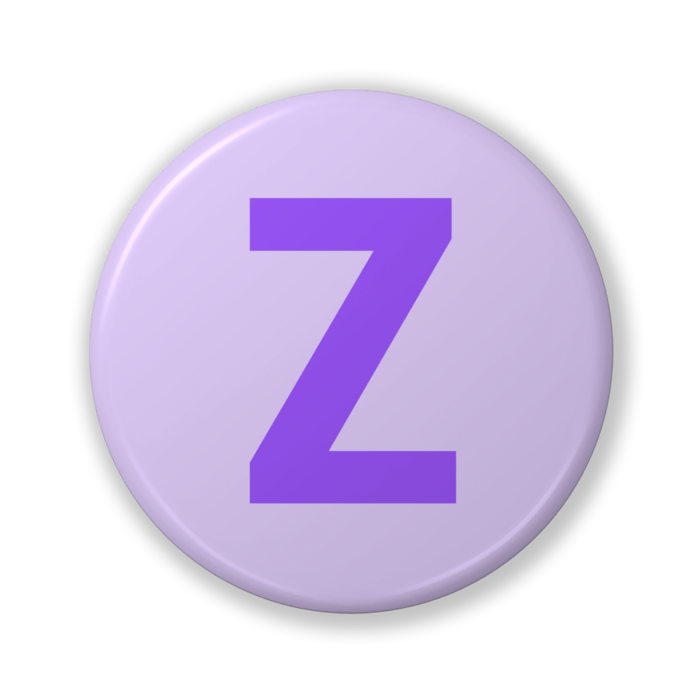 【Z(ゼット)】〈パープル〉缶バッジ- 32mm