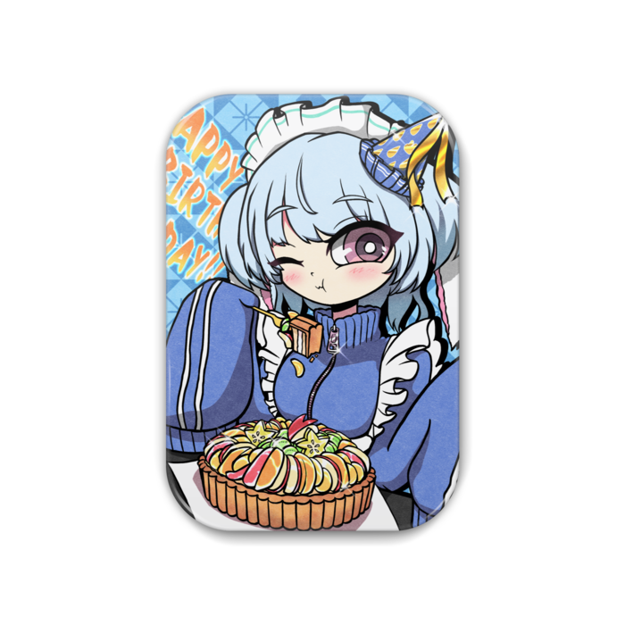 生誕イラスト　缶バッジ(長方形角丸) Ver. - 51x76 (mm)