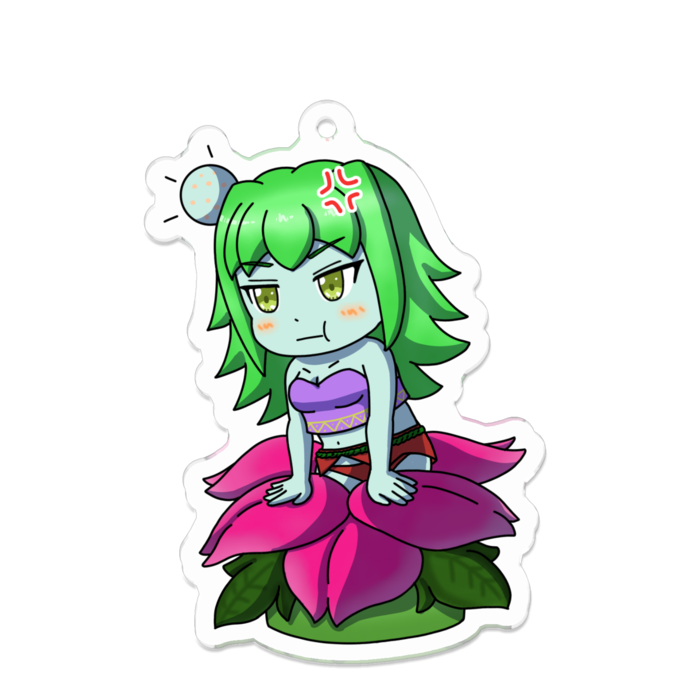 アクリルキーホルダー 線画縁取り- 70 x 70 (mm)