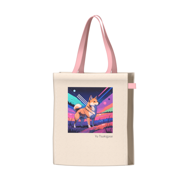 ツートンカラーバッグ - ピンク - W34 × H41 × D14cm