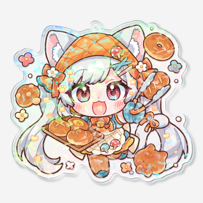 人物＋パン - 100 × 100mm(1)