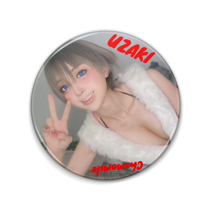 宇崎ちゃん文字あり缶バッジ - 76mm