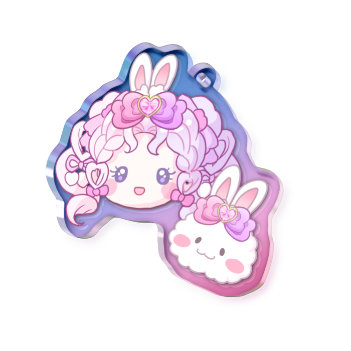 オーロラアクリルキーホルダー - 50 × 50mm