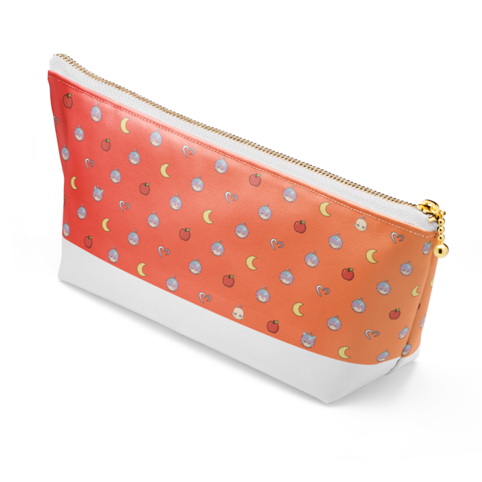 ポーチ - 長さ21.5cm / 高さ10cm - りんご色