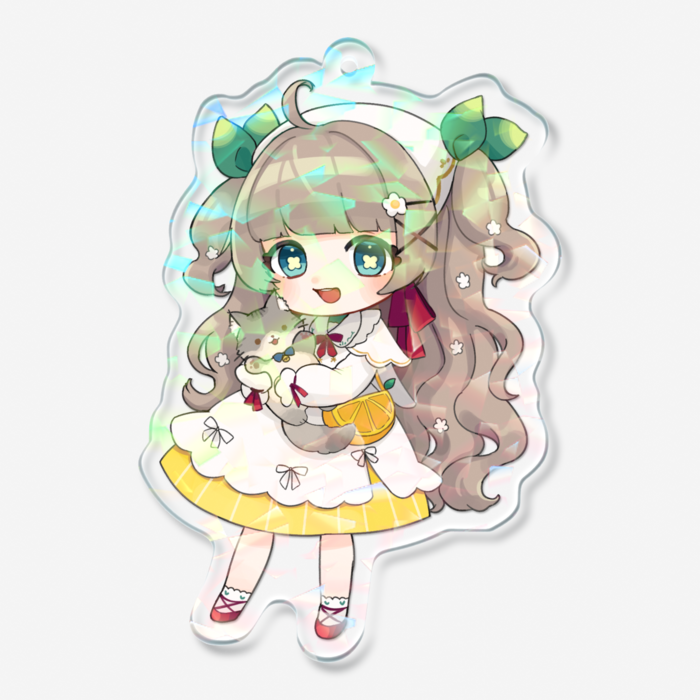 ホログラムアクリルキーホルダー - 70 × 70mm