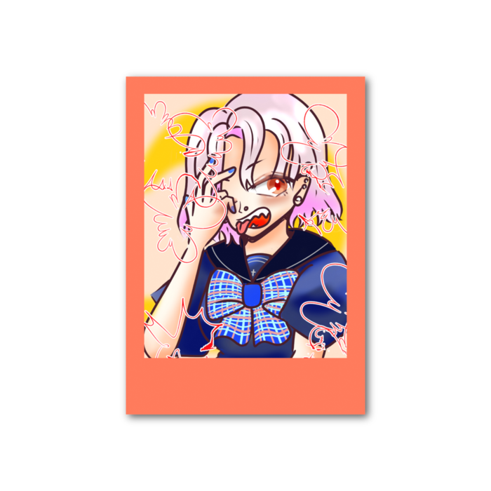 フォト風カード - 縦 - 片面