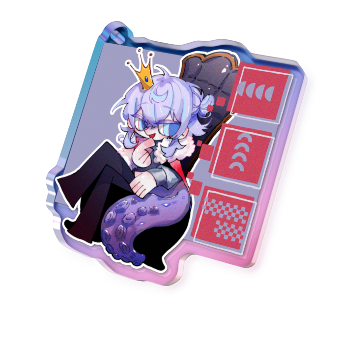 オーロラアクリルキーホルダー - 50 × 50mm