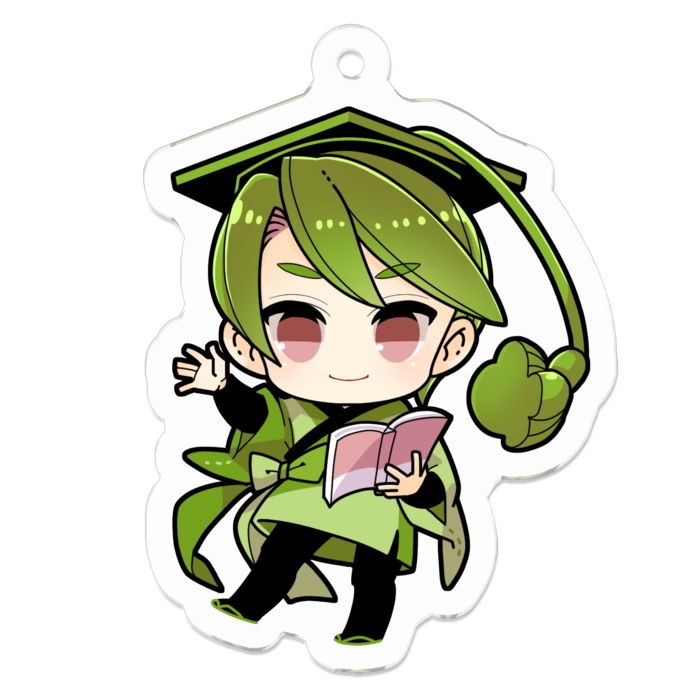 かいぬん アクリルキーホルダー - 50 x 50 (mm)