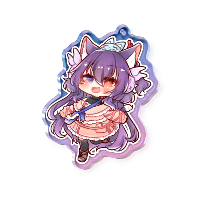 オーロラアクリルキーホルダー - 70 × 70mm