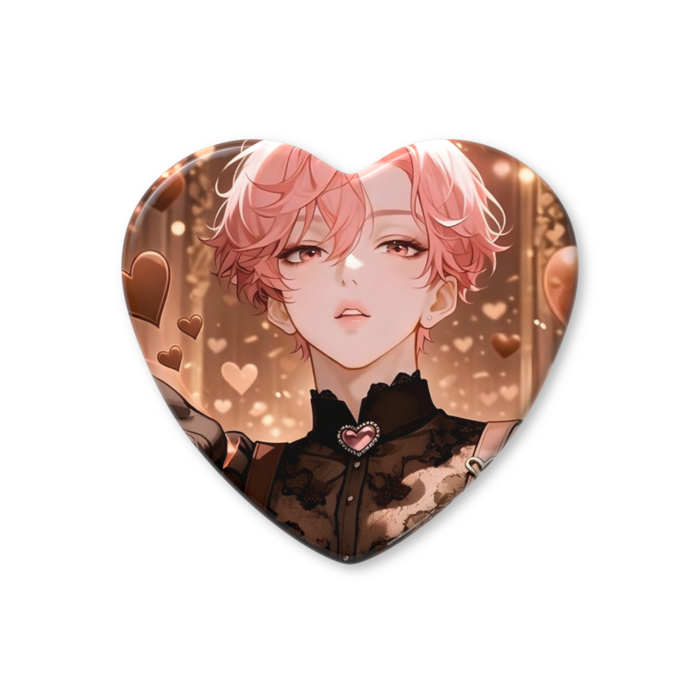 2026バレンタインハート缶バッジB