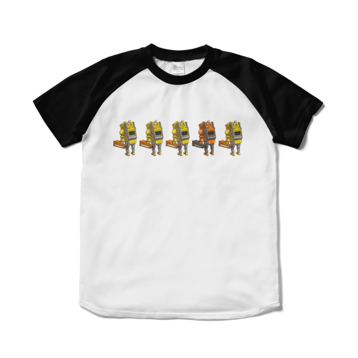 ラグランTシャツ - S - ホワイト×ブラック