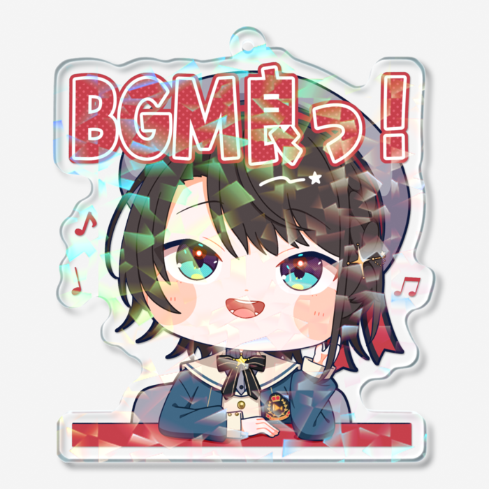 ホログラムアクリルキーホルダー - 70 × 70mm