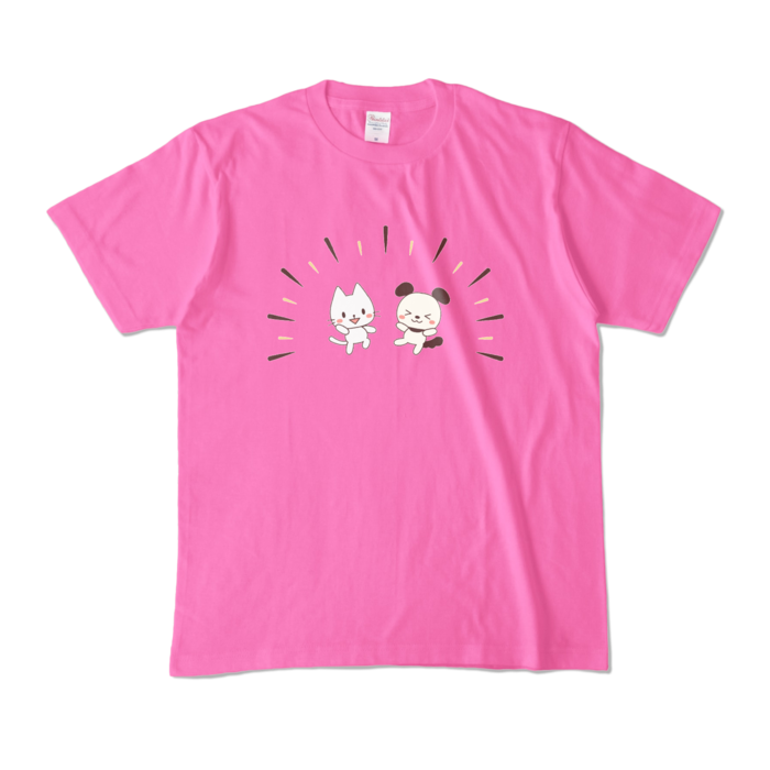 カラーTシャツ　ピンク　M