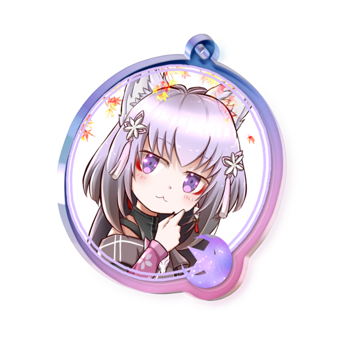 オーロラアクリルキーホルダー - 50 × 50mm