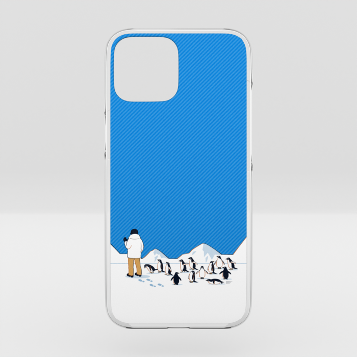 クリアiPhoneケース　青色　iPhone 14