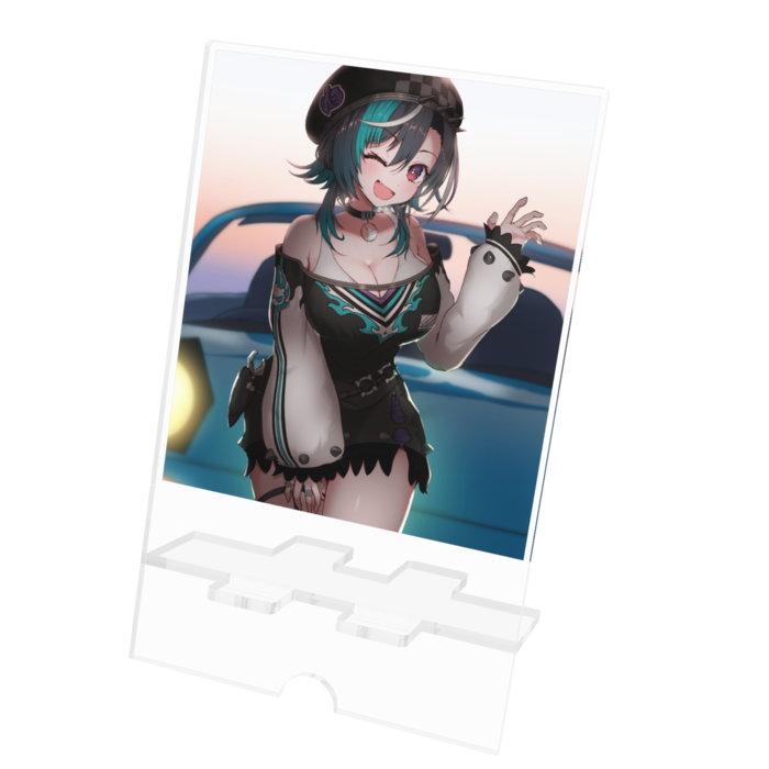 アクリルスマホスタンド - 100x160mm(ケーブル穴あり)