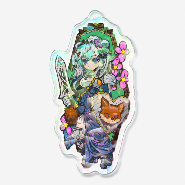 ホログラムアクリルキーホルダー - 70 × 70mm