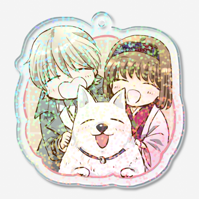 ホログラムアクリルキーホルダー - 50 × 50mm(グリッター)