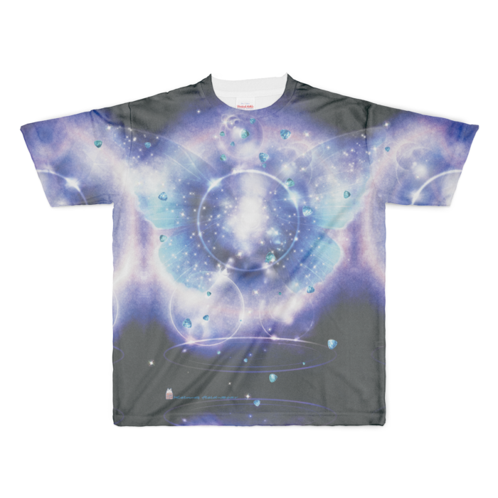 フルグラフィックT-カケアミオーロラと蒼い蝶 - XL - 両面印刷