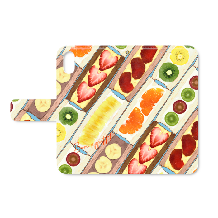 手帳型iPhoneケース - iPhone XS / X - ストラップ穴 あり