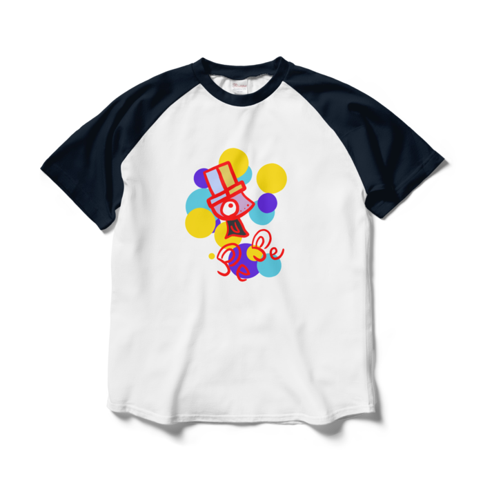 ラグランTシャツ - L - ホワイト×ネイビー