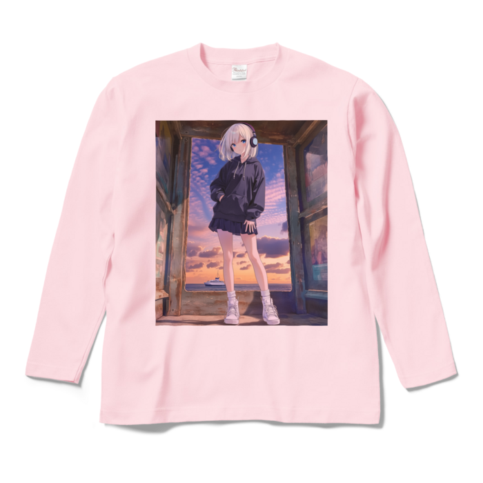 ロングスリーブTシャツ - M - ライトピンク